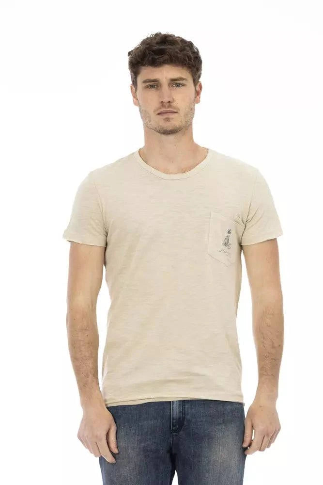 Trussardi Action "Beige Cotton Men T-Shirt" - ACCEXO