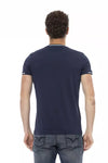 Trussardi Action Blue Cotton Men T-Shirt