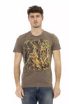 Trussardi Action Brown Cotton Men T-Shirt