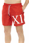 Bikkembergs Red Polyester Men Swim Short