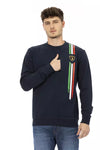 Automobili Lamborghini Blue Cotton Men Sweater