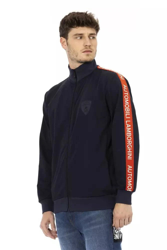 Automobili Lamborghini Blue Polyester Men's Sweatshirt