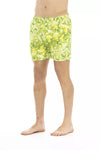 Just Cavalli Green Polyester Men's Swimwear Shorts