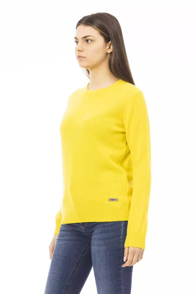 Baldinini Trend Yellow Wool Women Sweater - ACCEXO