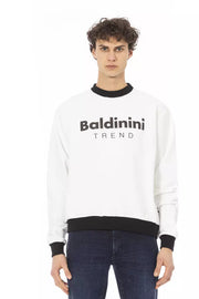Baldinini Trend White Cotton Men Sweater - ACCEXO
