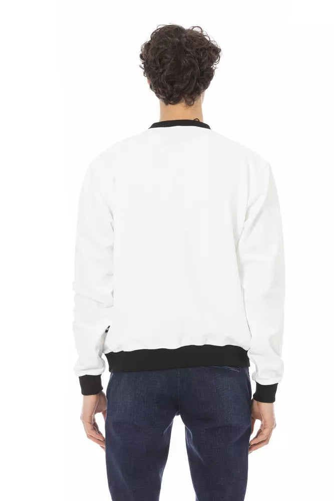 Baldinini Trend White Cotton Men Sweater - ACCEXO