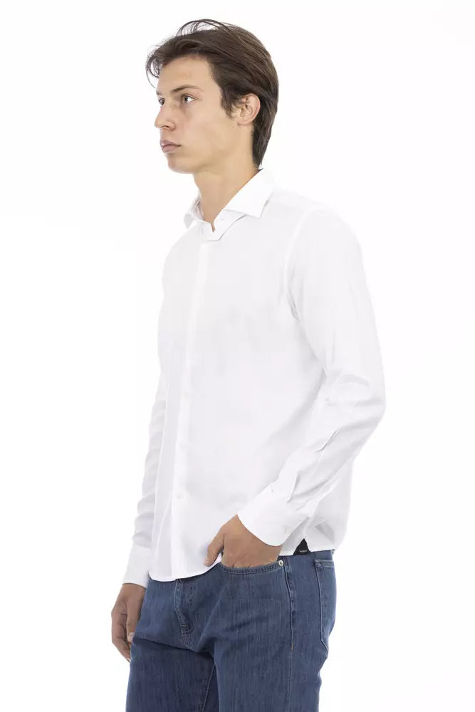 Baldinini Trend White Cotton Men Shirt - ACCEXO