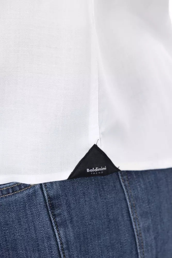 Baldinini Trend White Cotton Men Shirt - ACCEXO