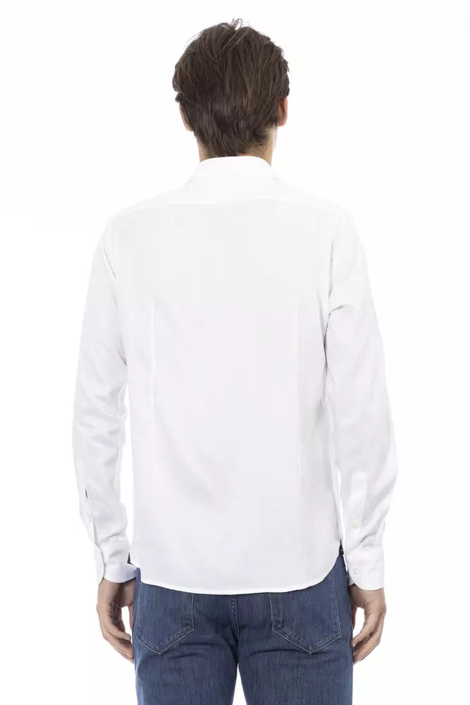 Baldinini Trend White Cotton Men Shirt - ACCEXO