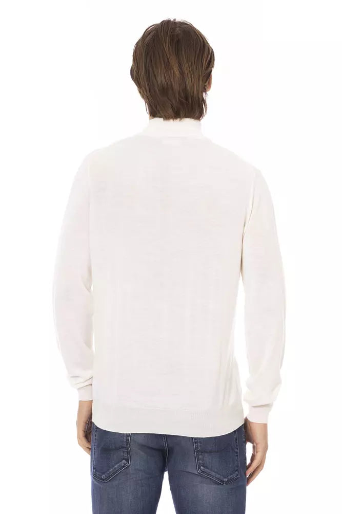 Baldinini Trend White Fabric Men Sweater - ACCEXO