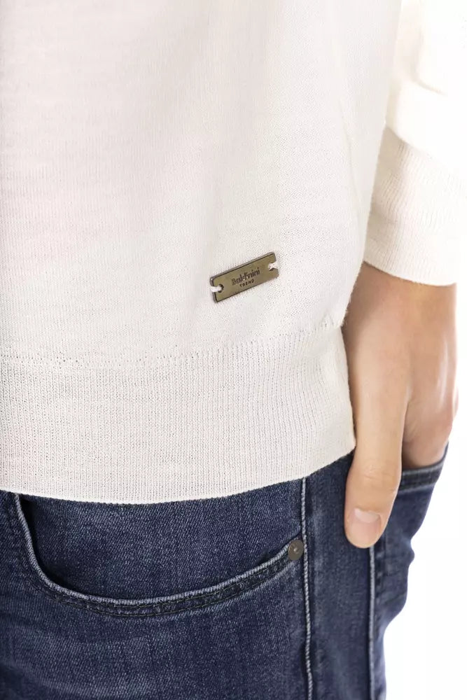 Baldinini Trend White Fabric Men Sweater - ACCEXO