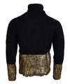 Dolce & Gabbana Stunning Black and Gold Crewneck Sweater