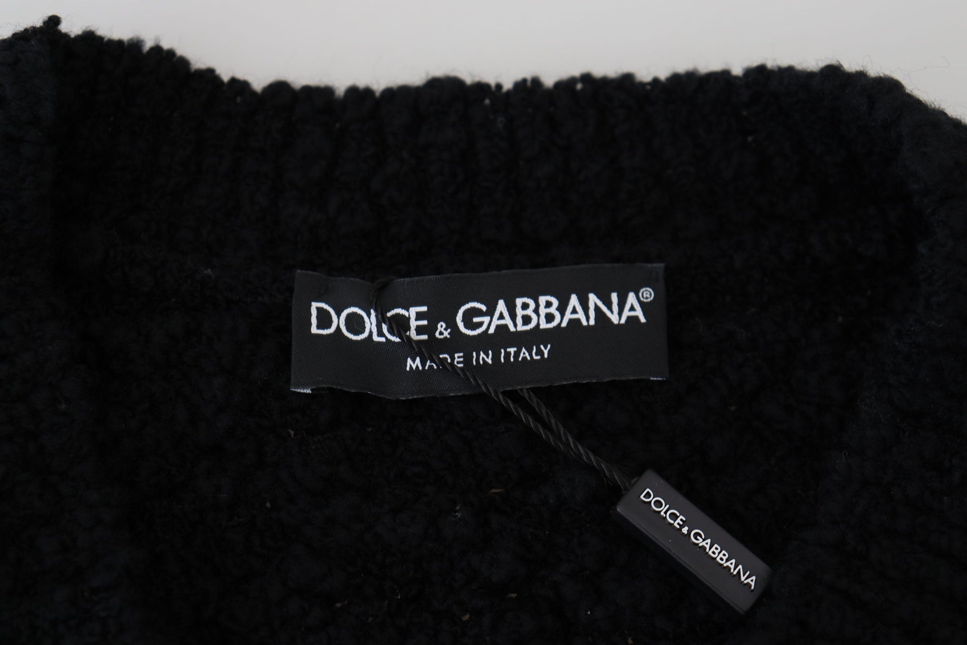 Dolce & Gabbana Elegant Black Wool-Blend V-Neck Sweater - ACCEXO