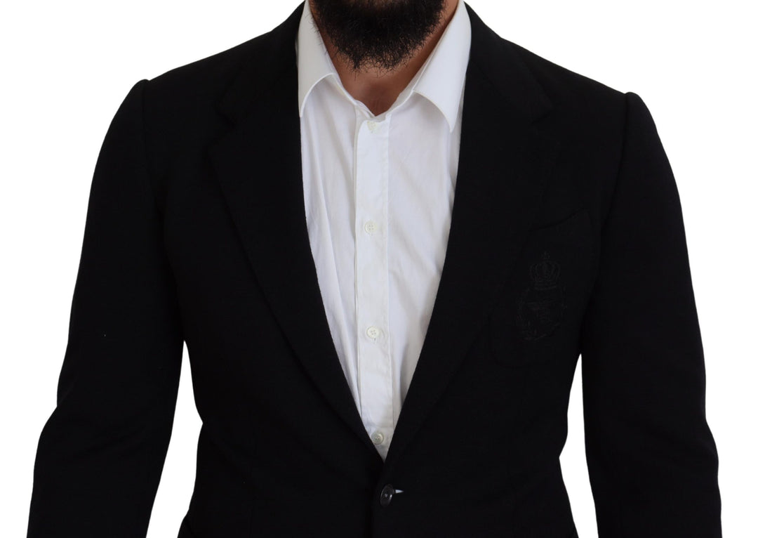 Dolce & Gabbana Elegant Single Breasted Black Wool Blazer