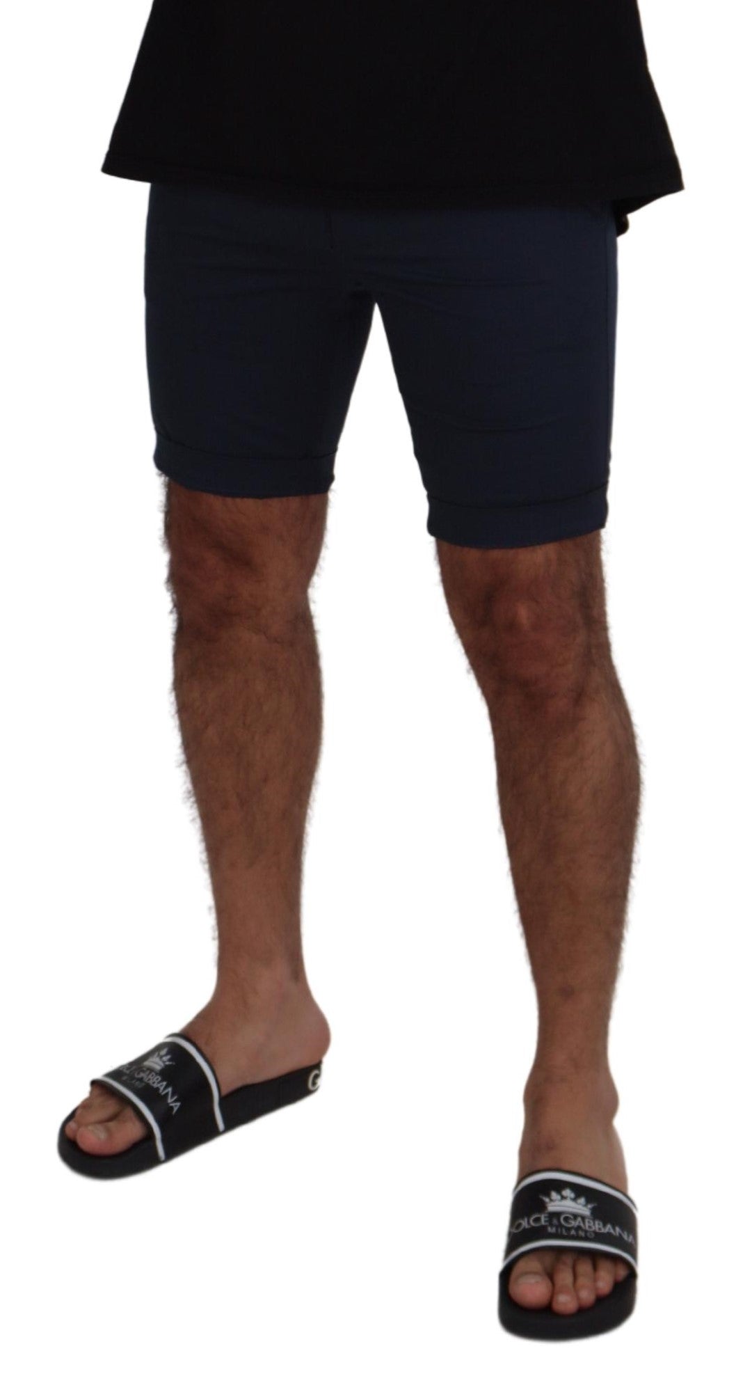 Dolce & Gabbana Elegant Blue Cotton Blend Shorts - ACCEXO