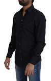 Dolce & Gabbana Elegant Slim Fit Black Cotton Dress Shirt