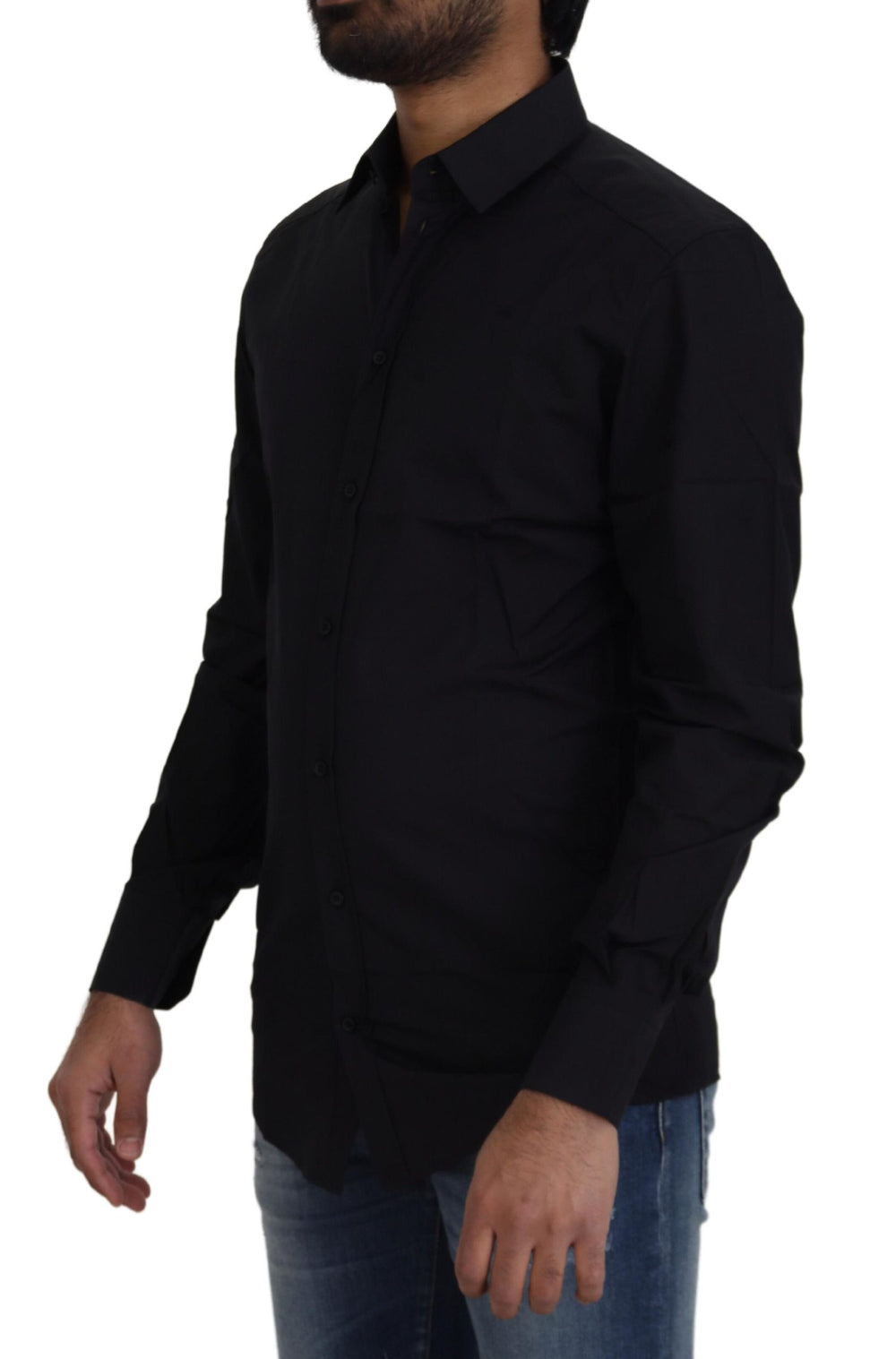 Dolce & Gabbana Chic Black Cotton Dress Shirt