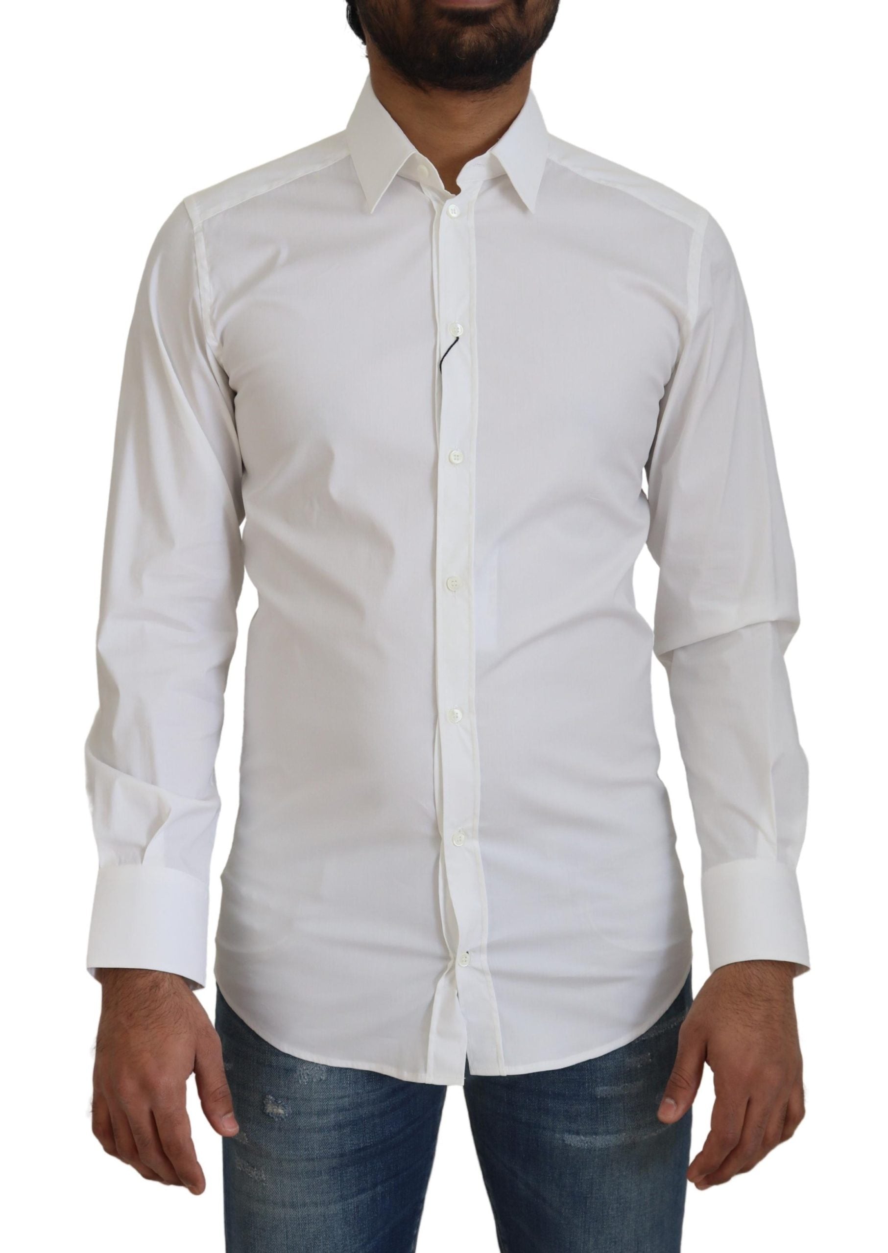 Dolce & Gabbana Dazzling White Slim Fit Dress Shirt - ACCEXO