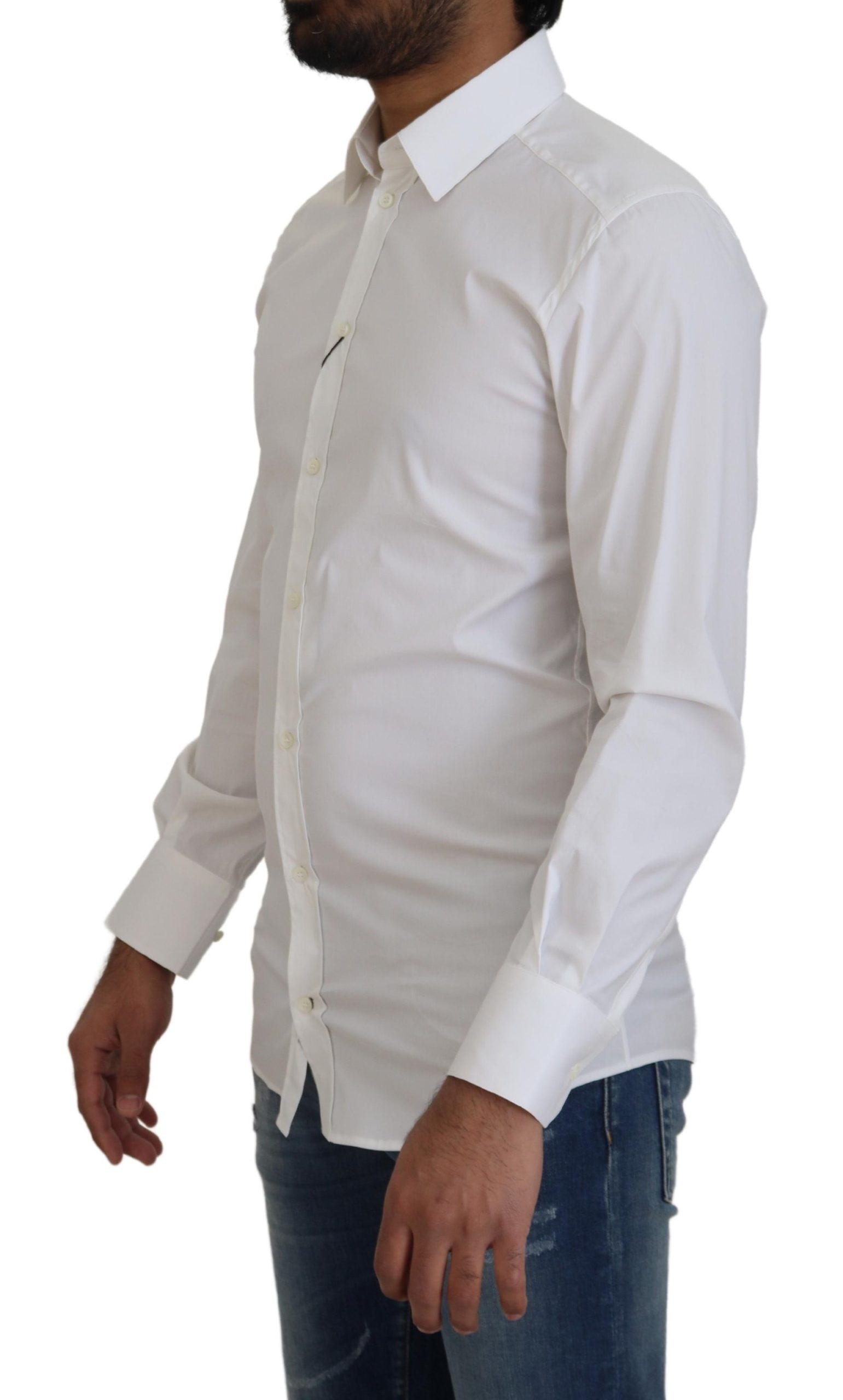 Dolce & Gabbana Dazzling White Slim Fit Dress Shirt - ACCEXO