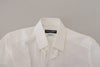 Dolce & Gabbana Elegant White Cotton Dress Shirt Slim Fit