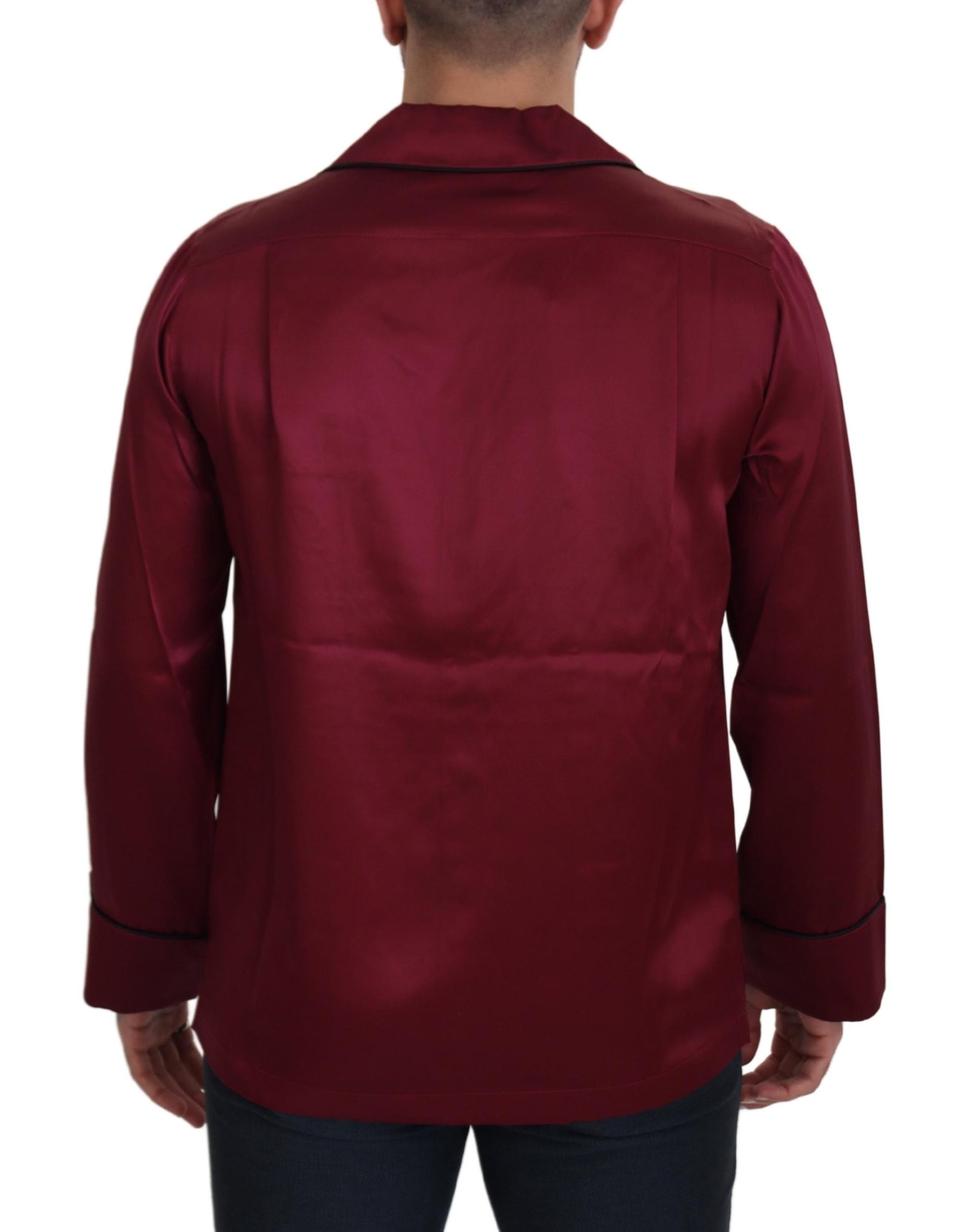 Dolce & Gabbana Elegant Silk Red Nightshirt Pajama - ACCEXO