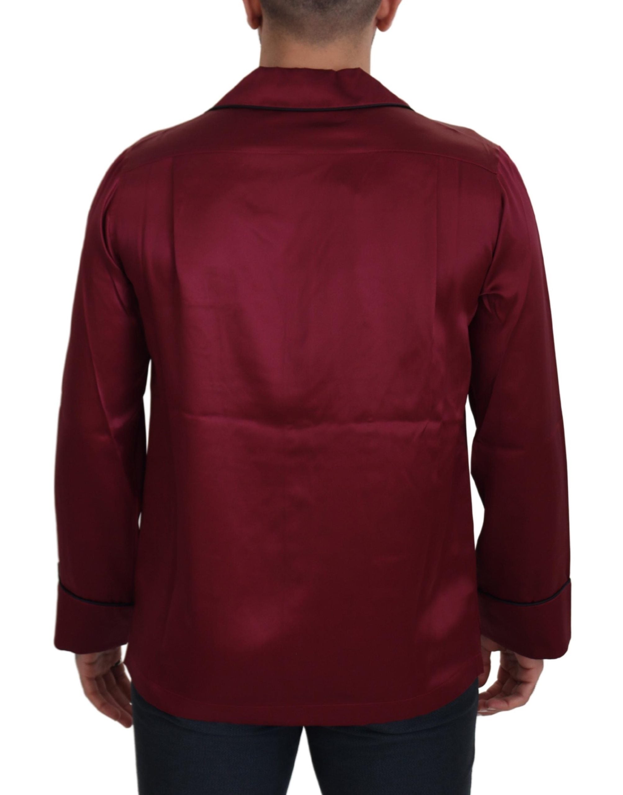 Dolce & Gabbana Elegant Silk Red Nightshirt Pajama - ACCEXO
