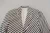 Dolce & Gabbana Elegant White Striped Single Breasted Blazer