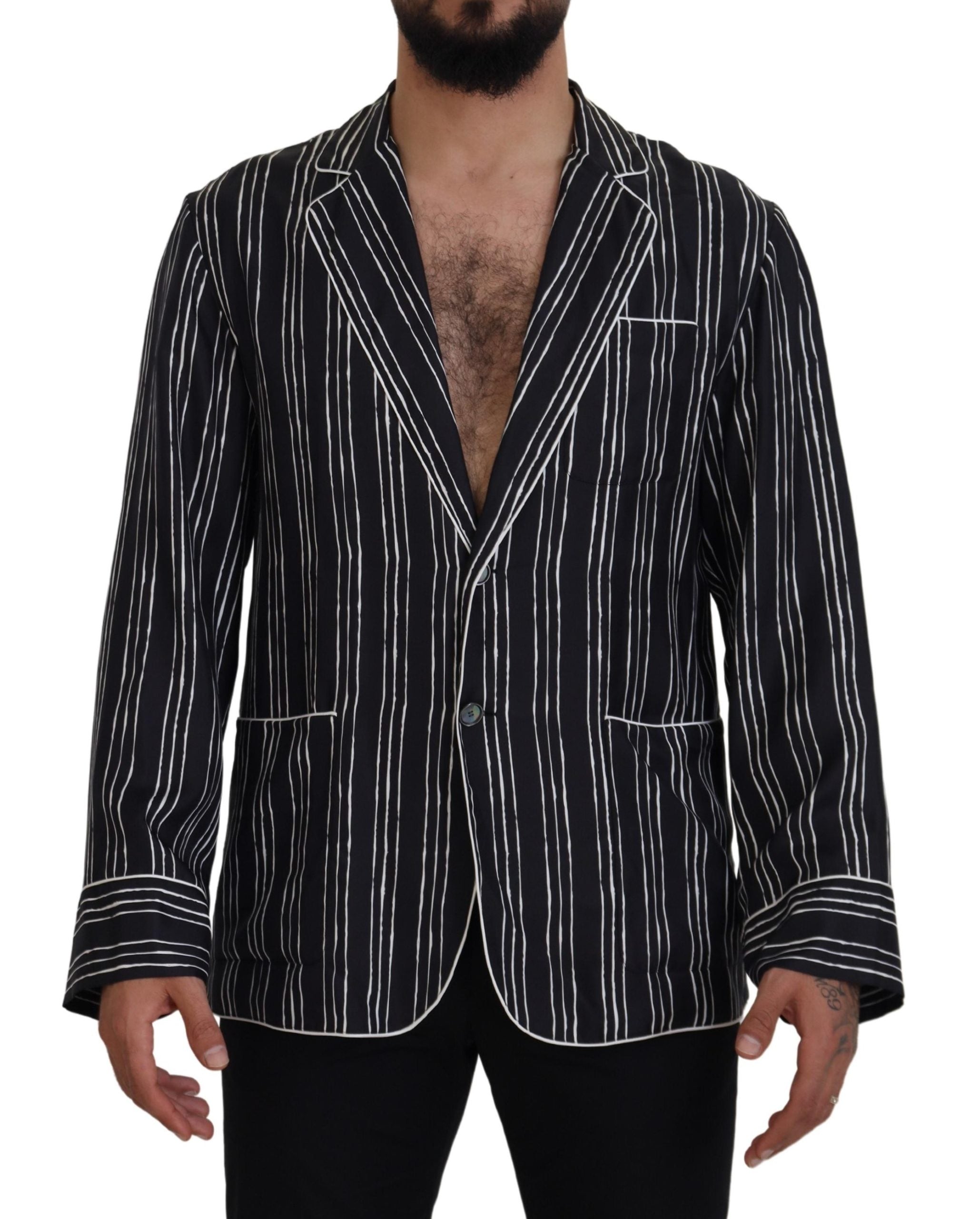 Dolce & Gabbana Elegant Silk Pajama Top Lounge Jacket - ACCEXO