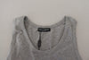 Dolce & Gabbana Sleek Sleeveless Grey Cotton Tank Top