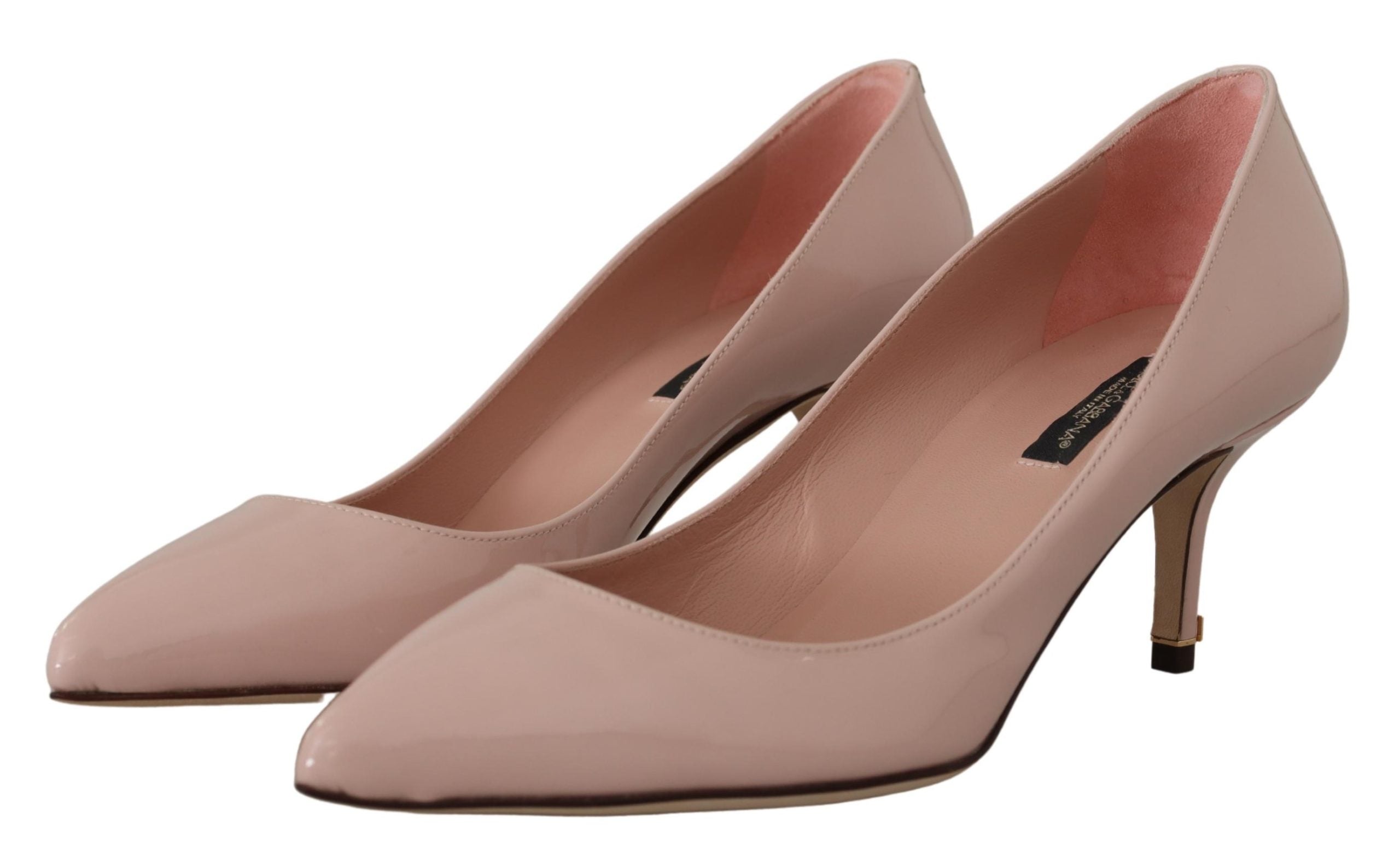 Dolce & Gabbana Elegant Patent Leather Heels in Pink - ACCEXO