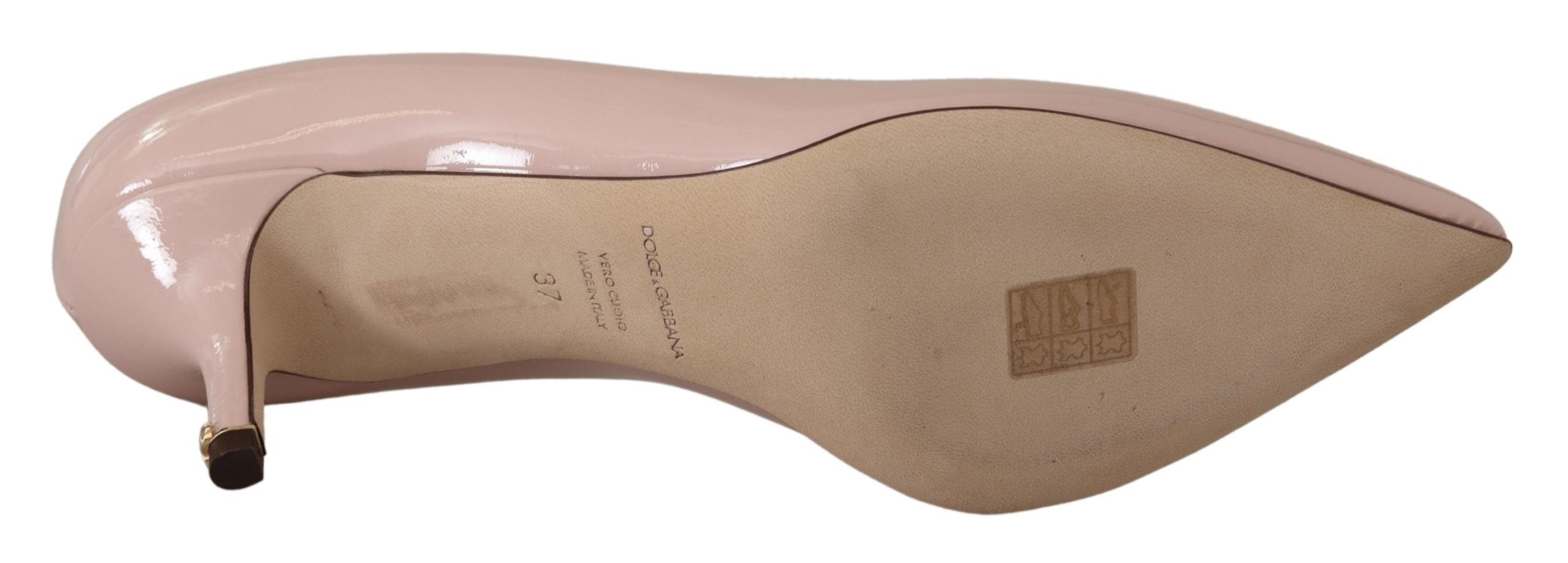 Dolce & Gabbana Elegant Patent Leather Heels in Pink - ACCEXO