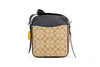 COACH Hudson 21 Signature Varsity Stripe Coated Canvas Crossbody Bag