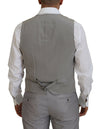 Dolce & Gabbana Elegant Silver Slim Fit Three-Piece Suit