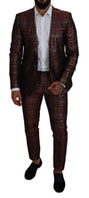 Dolce & Gabbana Bordeaux Fantasy Slim Fit Two-Piece Suit