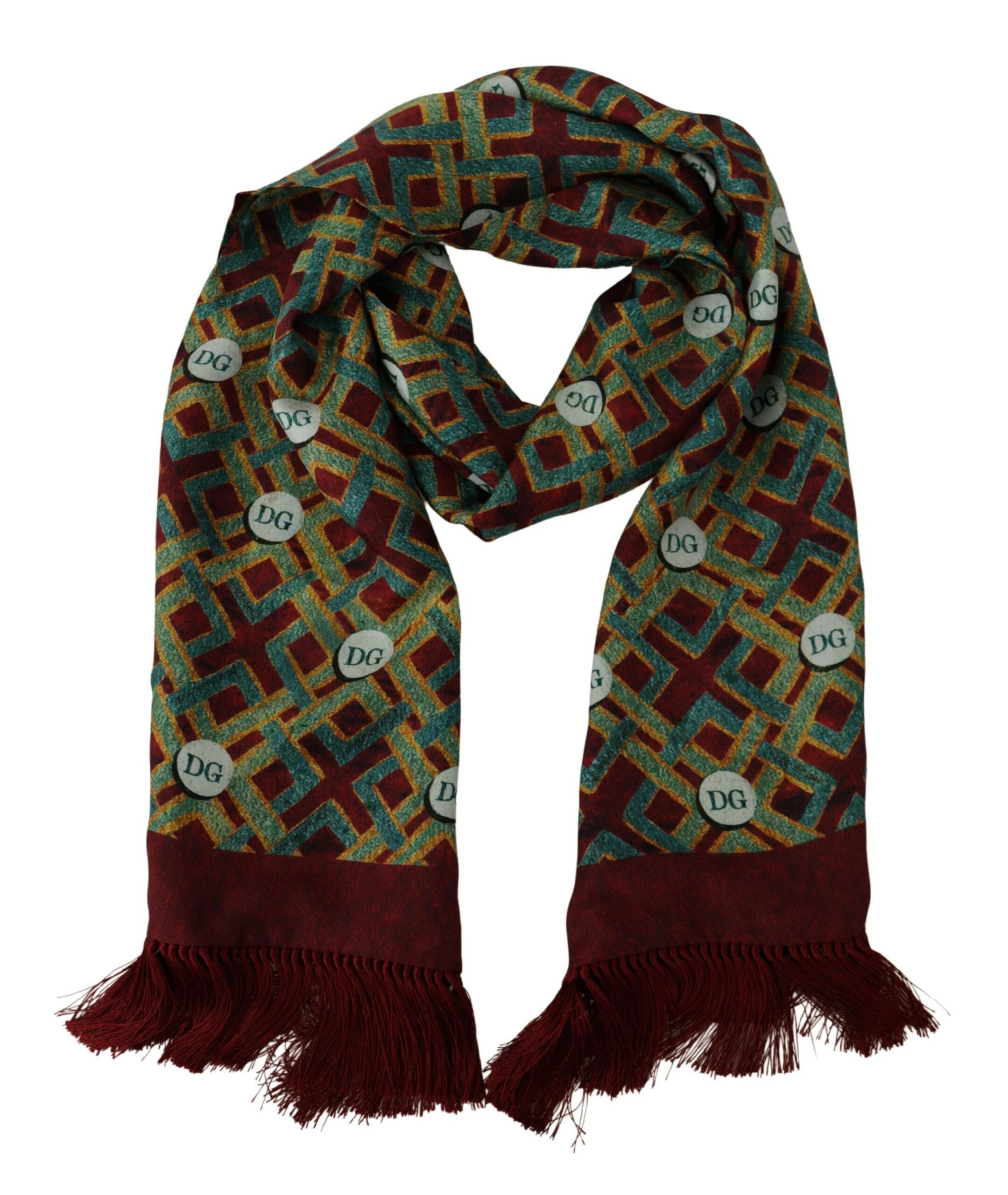 Dolce & Gabbana Elegant Multicolor Silk Men's Scarf Wrap - ACCEXO