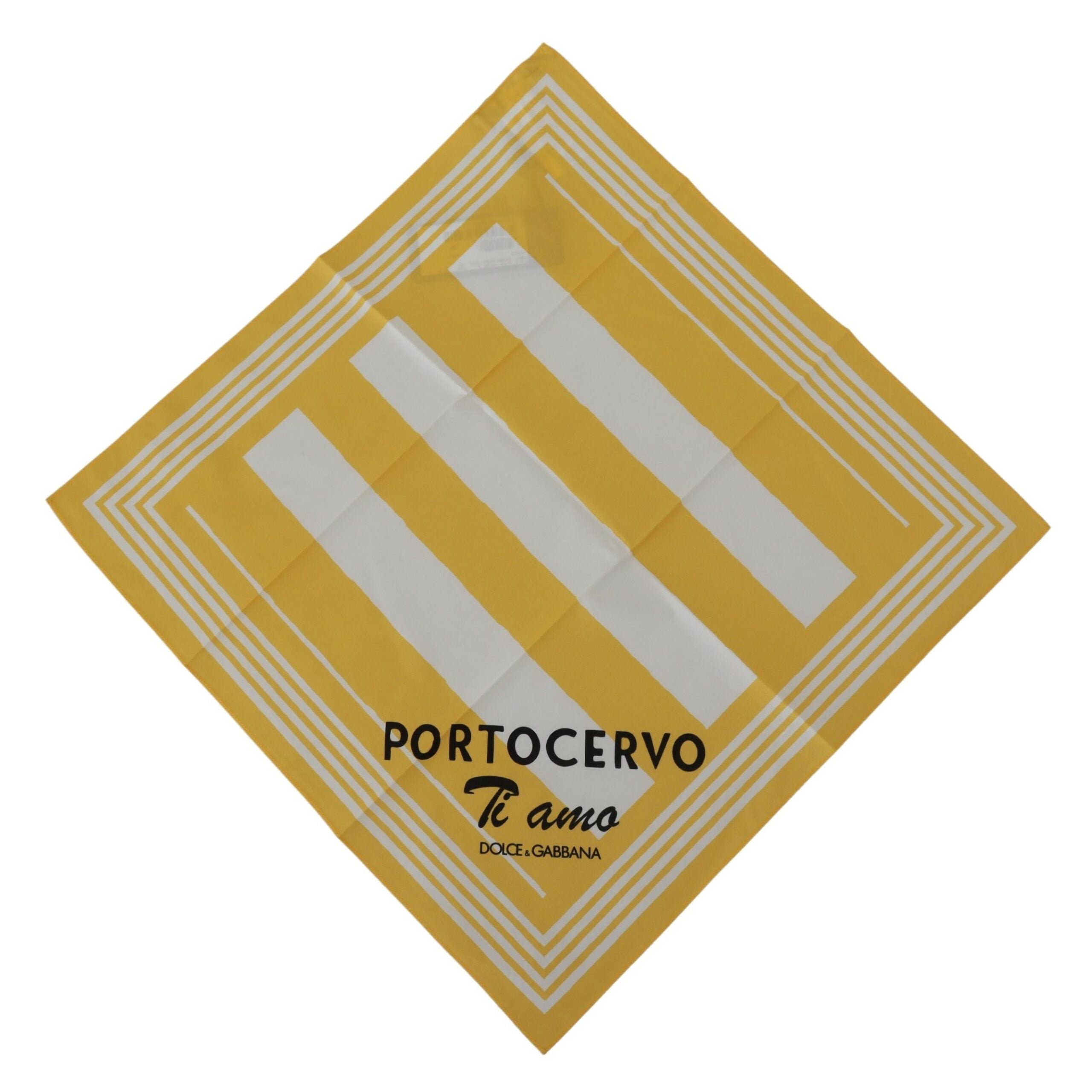 Dolce & Gabbana Elegant Yellow Cotton Square Scarf - ACCEXO