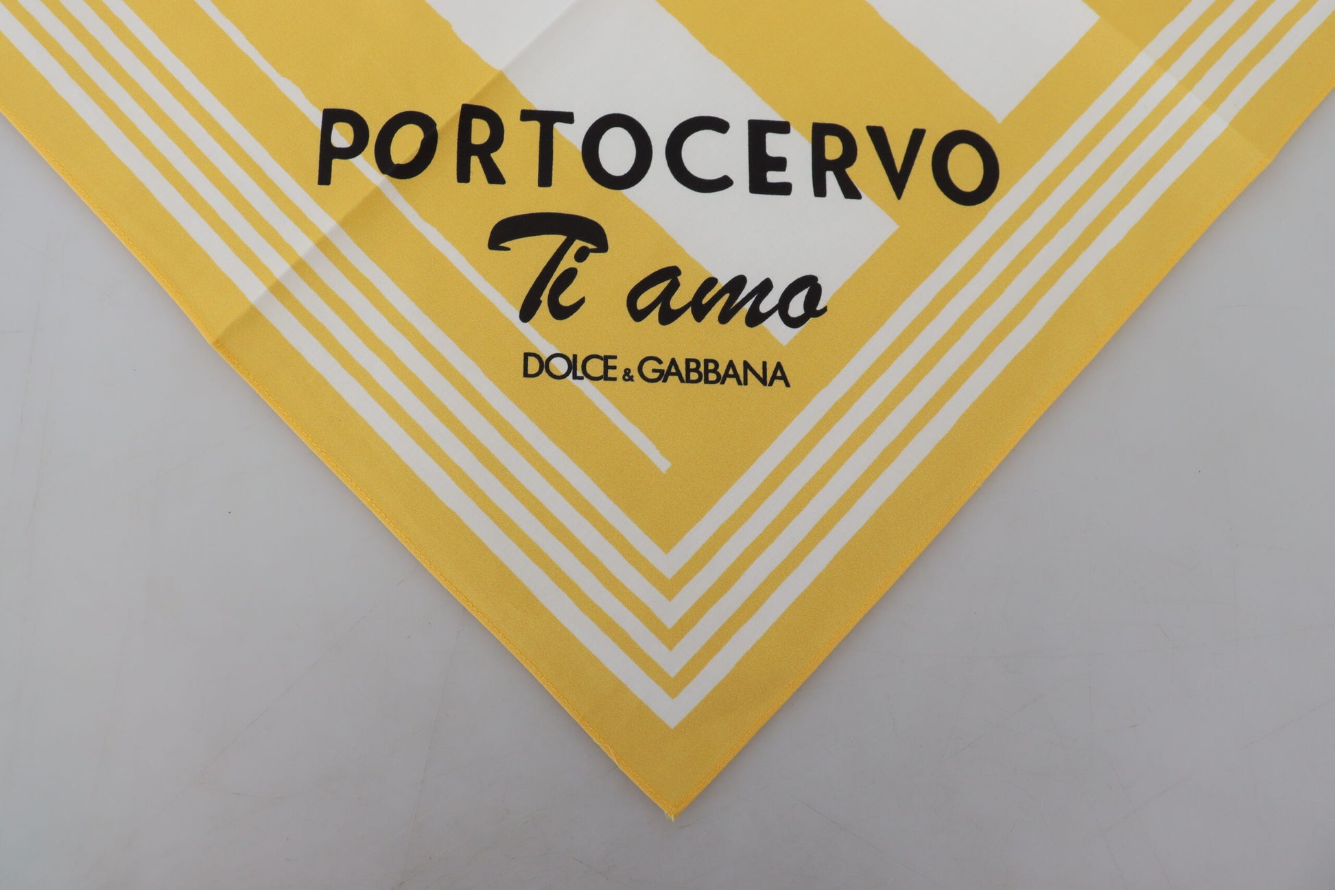 Dolce & Gabbana Elegant Yellow Cotton Square Scarf - ACCEXO