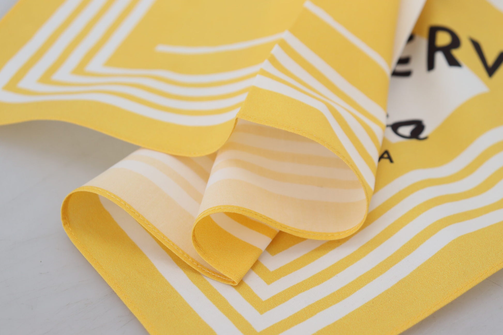 Dolce & Gabbana Elegant Yellow Cotton Square Scarf - ACCEXO