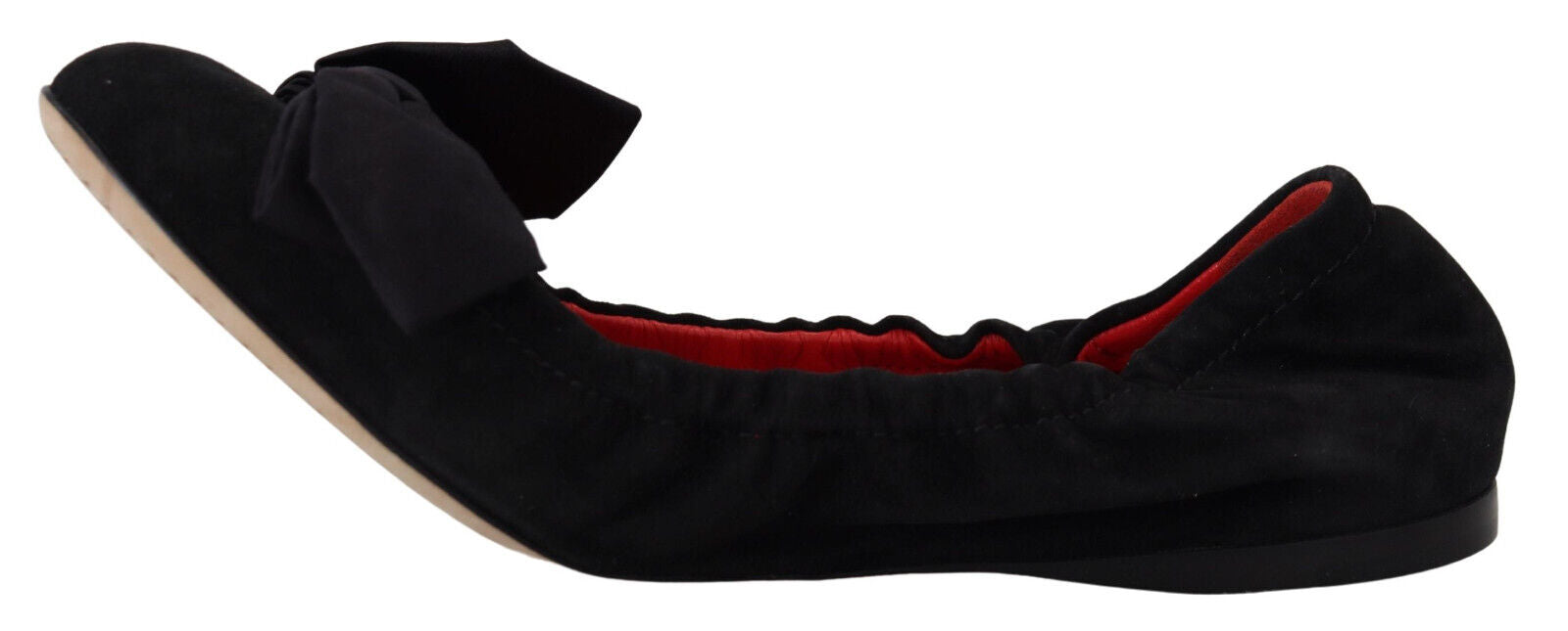 Dolce & Gabbana Elegant Black Suede Ballet Flats - ACCEXO
