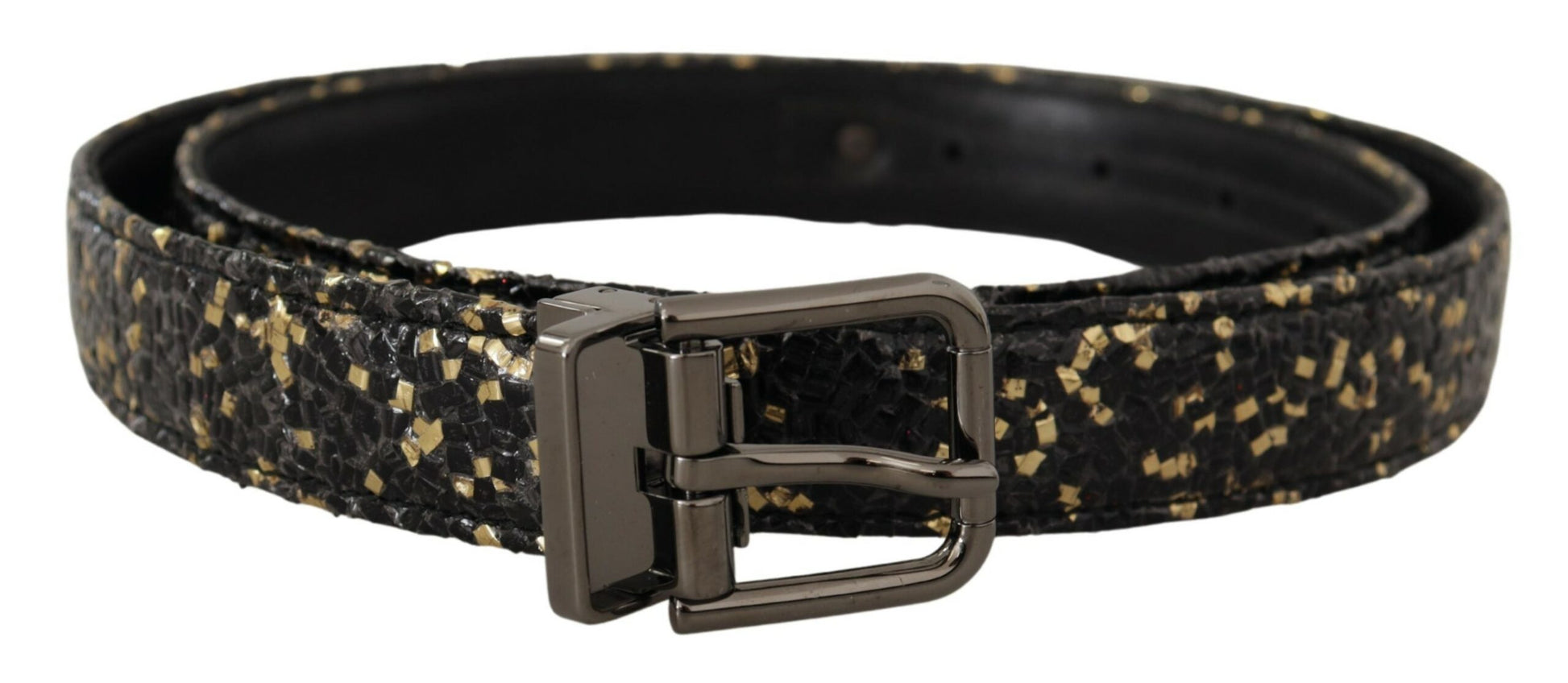 Dolce & Gabbana Elegant Italian Leather Belt with Crown Detail - ACCEXO