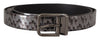 Dolce & Gabbana Sleek Italian Leather Belt in Sophisticated Gray