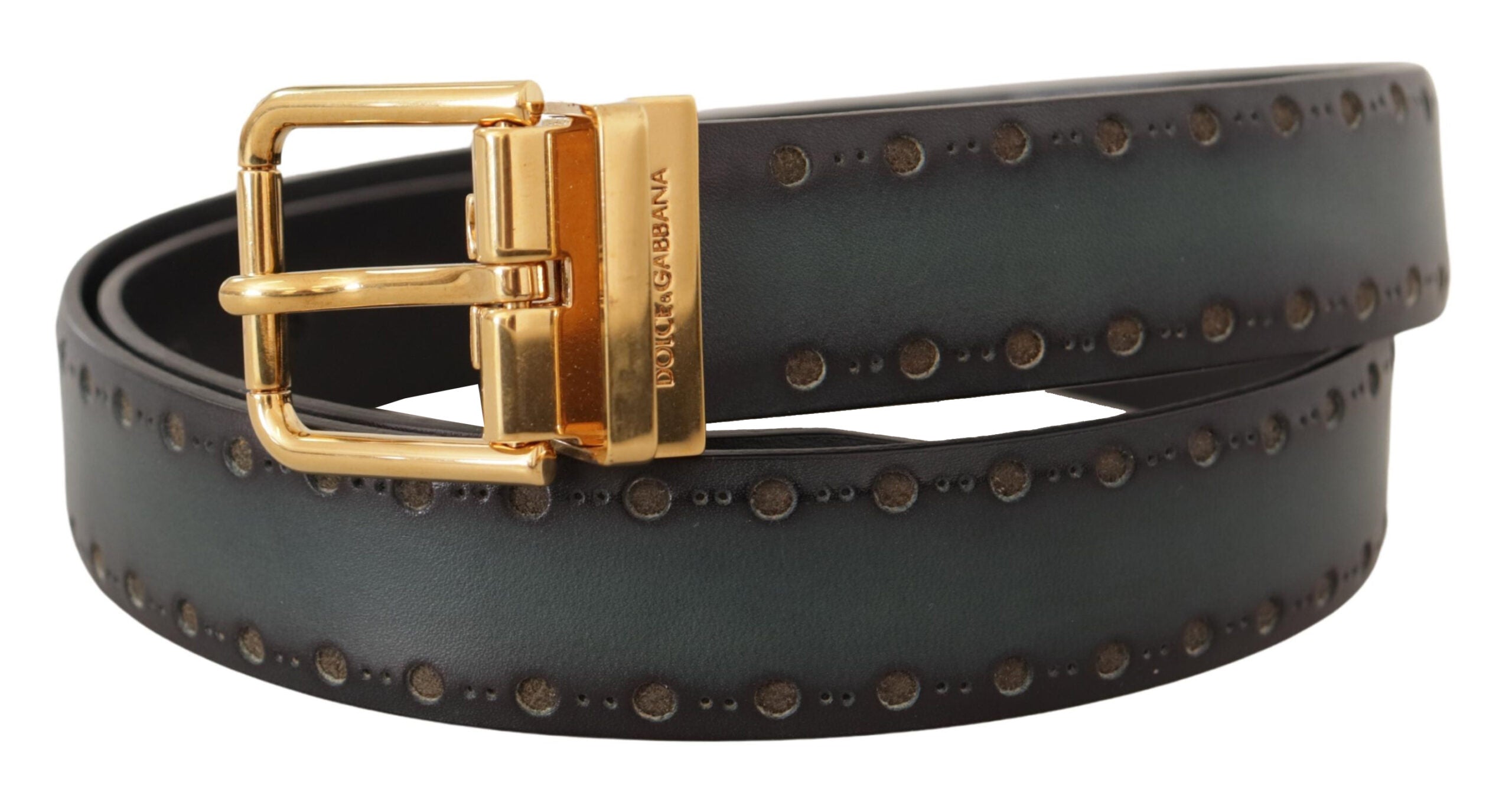 Dolce & Gabbana Emerald Elegance Leather Belt - ACCEXO