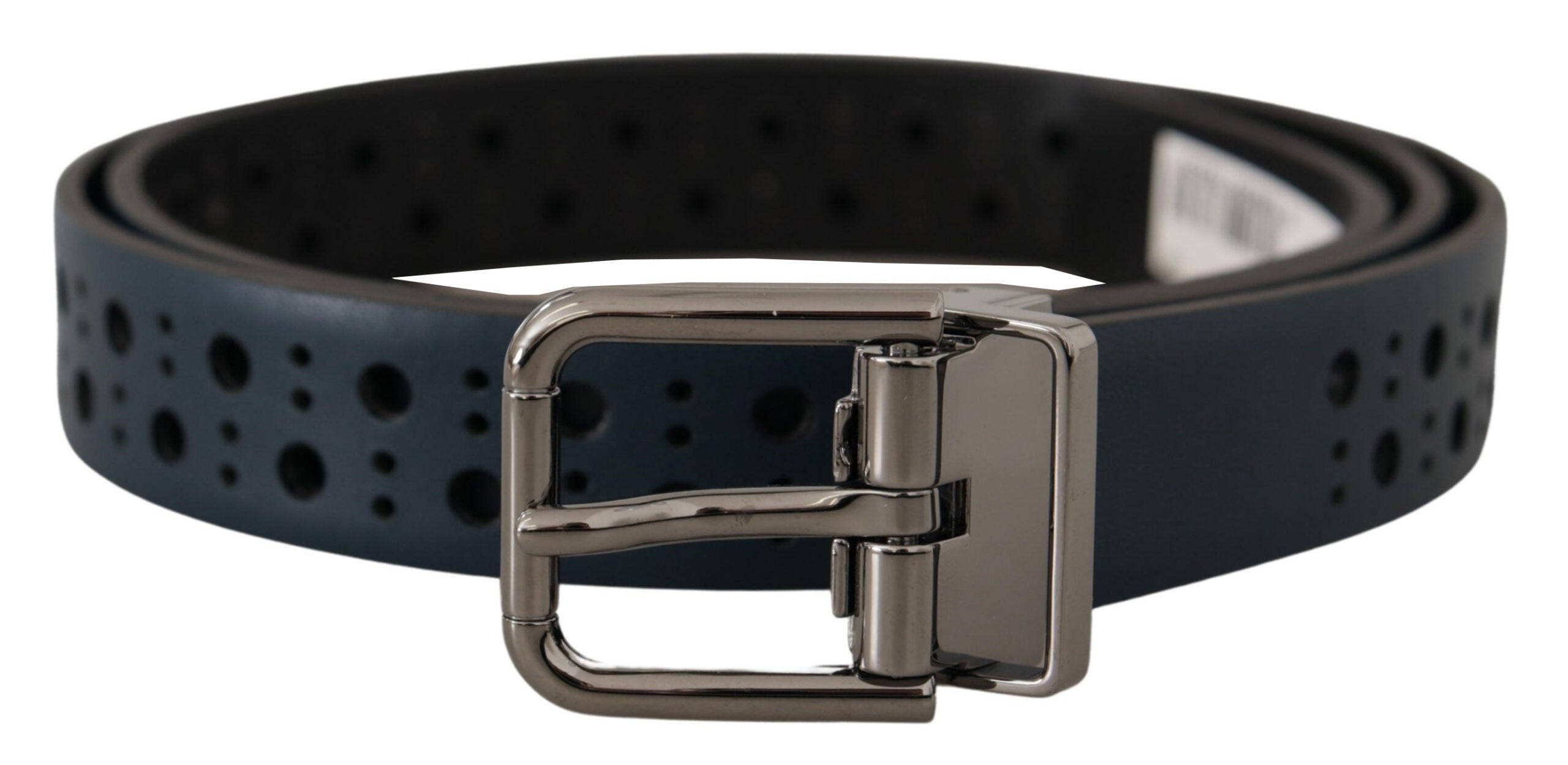 Dolce & Gabbana Elegant Navy Blue Leather Belt - ACCEXO