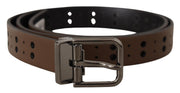 Dolce & Gabbana Elegant Leather Belt with Metal Buckle - ACCEXO