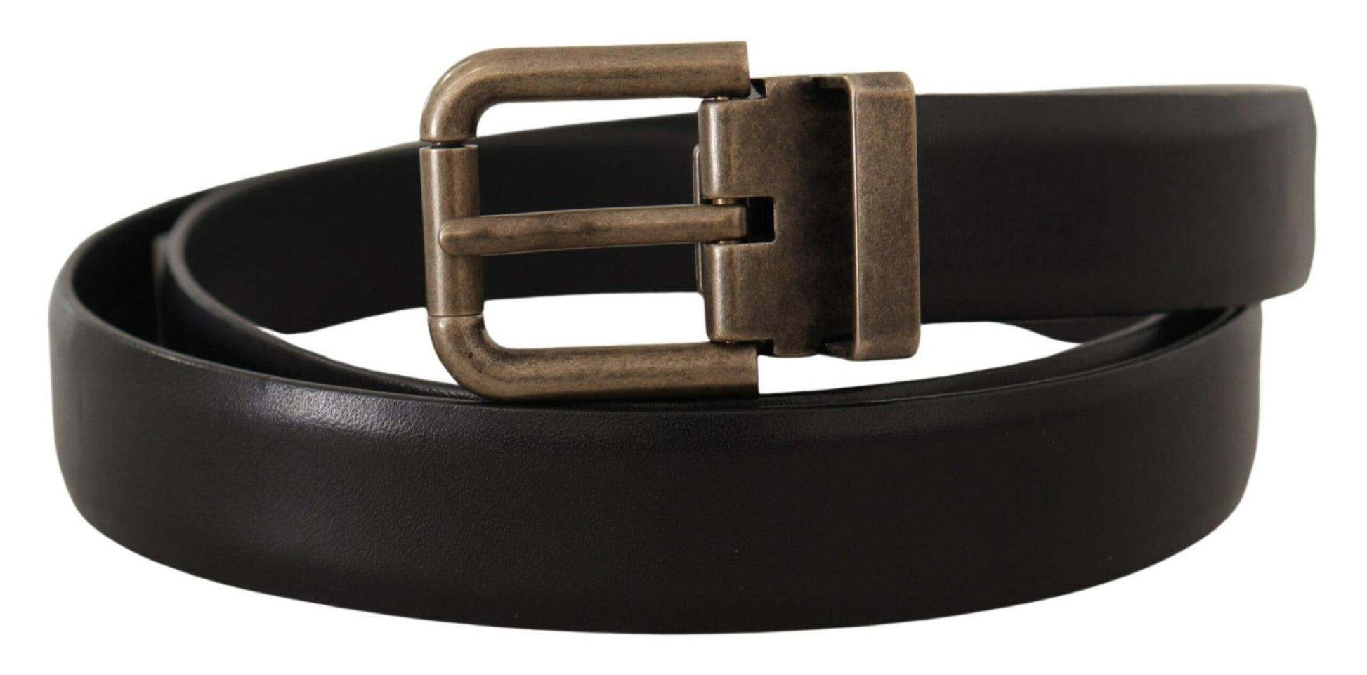 Dolce & Gabbana Elegant Black Calf Leather Belt - ACCEXO