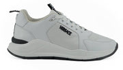 Versace Sleek White Calf Leather Sneakers - ACCEXO