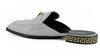 Versace Elegant White Leather Flat Slides