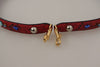 Dolce & Gabbana Chic Red Python Leather Shoulder Strap