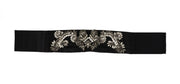 Dolce & Gabbana Elegant Rhinestone-Embellished Silk Belt - ACCEXO