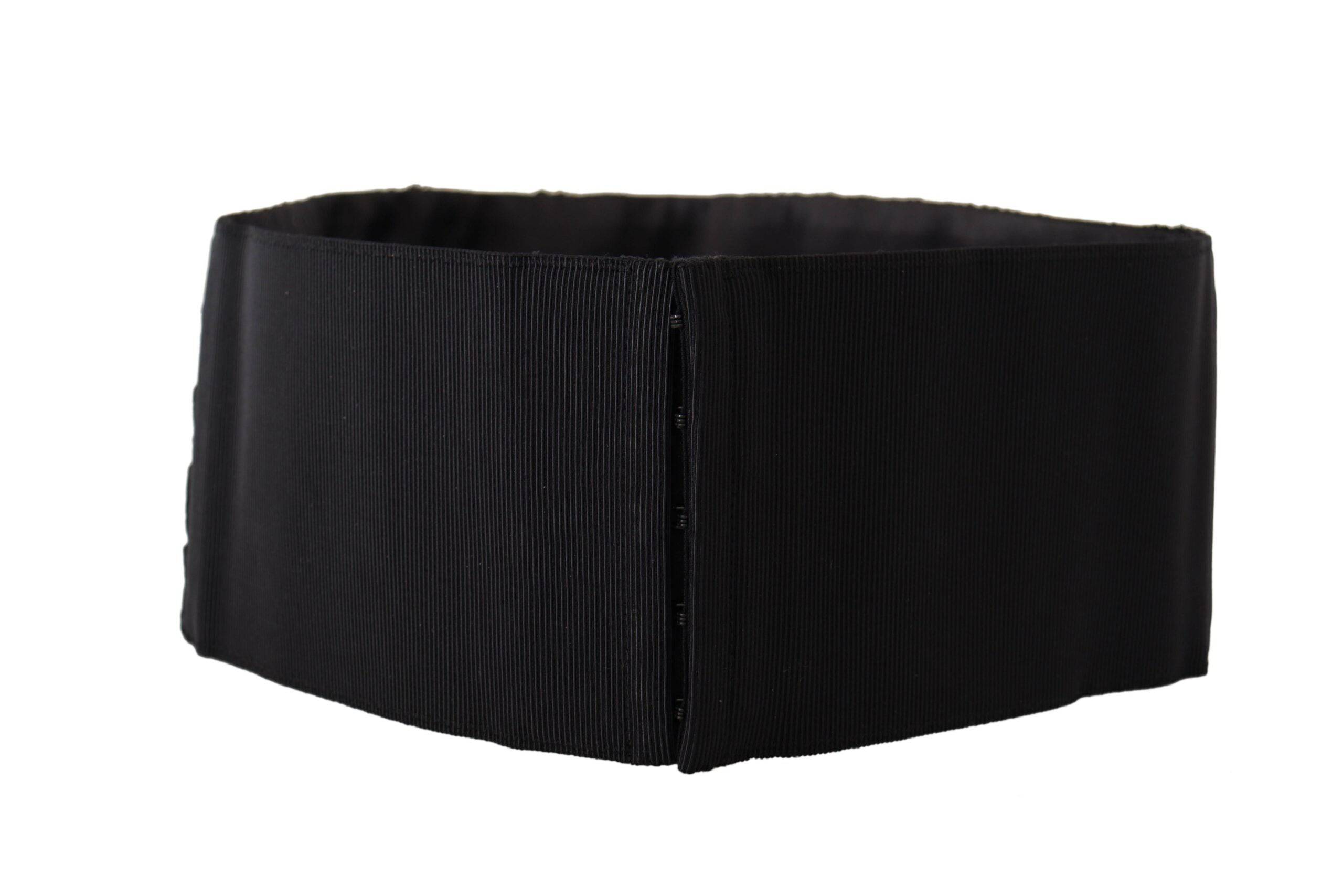 Dolce & Gabbana Elegant Rhinestone-Embellished Silk Belt - ACCEXO